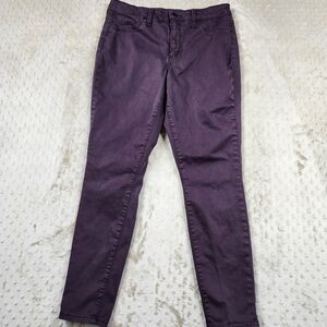 Universal Thread Plum Purple Denim Distressed Jeans Size 8 Skinny Leg